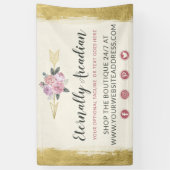 Glamour Bohemisch Floral Arrows Gold Boho Chic Banner (Vertikal)