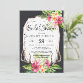 Glamour Boho Tropical Deer Antler Brautparty (Stehend Vorderseite)