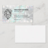 Glamour Bokeh Hair und Beauty Logo Terminkarte (Vorne/Hinten)