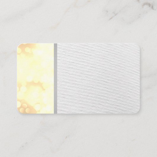 Glamour Bokeh Wedding Planner (Gold) Terminkarte (Rückseite)