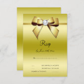 Glamour Bow & Ribbon 50. Wedding RSVP (Vorne/Hinten)
