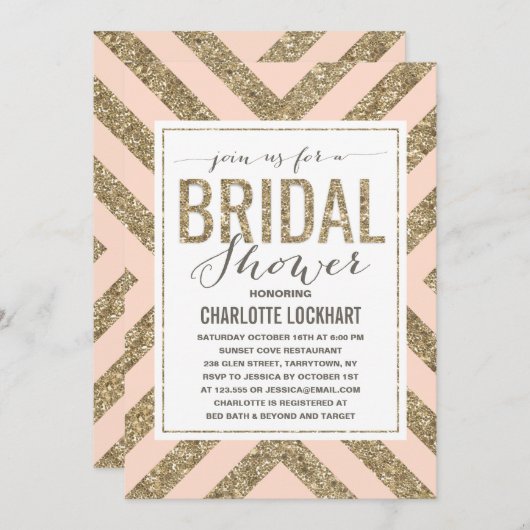 Glamour| Brautparty Einladung (Vorne/Hinten)