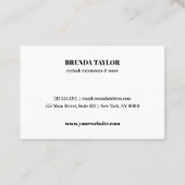 Glamour Browbar Eyelash Luxury Erinnerung Visitenkarte (Rückseite)