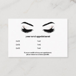 Glamour Browbar Eyelash Luxury Erinnerung Visitenkarte