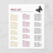 Glamour Butterflies, Beautician, Schönheitssalon Flyer (Hinten)