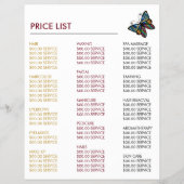 Glamour Butterflies, Beautician, Schönheitssalon Flyer (Hinten)