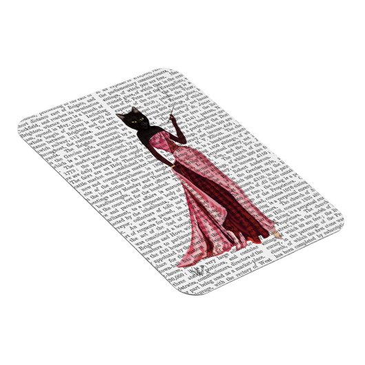 Glamour Cat in Rosa 2 Magnet (Rechte Seite)