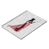 Glamour Cat in Rosa 2 Notizblock (Linke Seite)