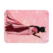 Glamour Cat Pink Magnet (Horizontal)