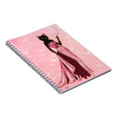 Glamour Cat Pink Notizblock (Rechte Seite)