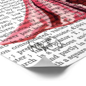 Glamour Cat Pink Poster (Ecke)