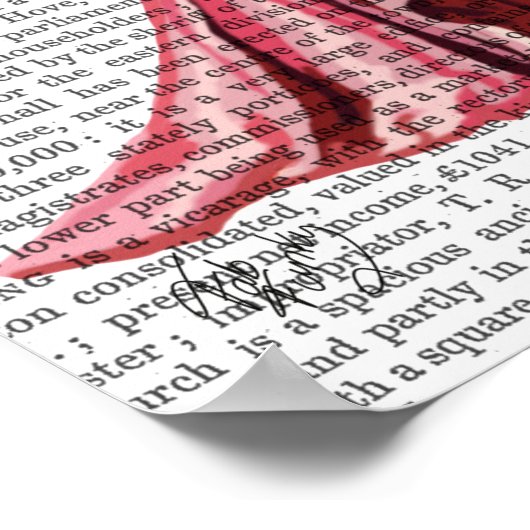 Glamour Cat Pink Poster (Ecke)