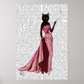 Glamour Cat Pink Poster (Vorne)