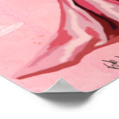 Glamour Cat Pink Poster (Ecke)