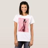 Glamour Cat Pink T-Shirt (Vorne ganz)