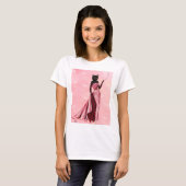 Glamour Cat Pink T-Shirt (Vorne ganz)
