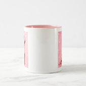 Glamour Cat Pink Zweifarbige Tasse (Mittel)