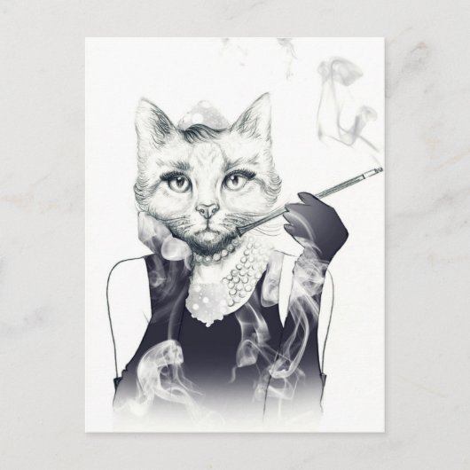 Glamour Cat Postkarte (Vorderseite)