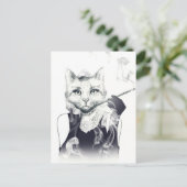 Glamour Cat Postkarte (Stehend Vorderseite)