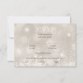 Glamour Champagne Glitzer Luxury Wedding RSVP