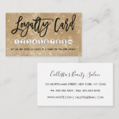 Glamour Chic Gold Glitzer Sequins Moderne Treuekarte (Vorne/Hinten)