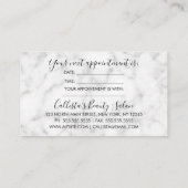 Glamour Chic Modern Silver Glitzer Marmor Terminkarte (Rückseite)