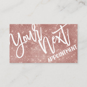 Glamour Chic Rose Gold Glitzer Sequins Moderne Terminkarte