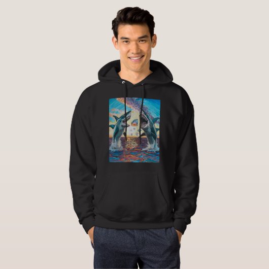 Glamour Chomp-Shark Breaching for Shiny Gems- Hoodie (Vorne ganz)