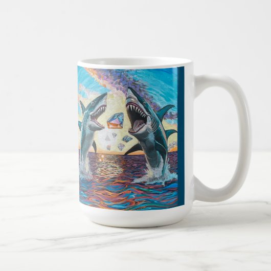 Glamour Chomp-Shark Breaching for Shiny Gems- Kaffeetasse (Rechts)