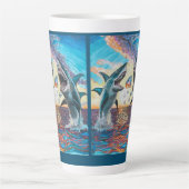 Glamour Chomp-Shark Breaching for Shiny Gems- Milchtasse (Vorderseite)