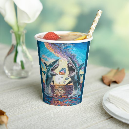 Glamour Chomp-Shark Breaching for Shiny Gems- Pappbecher (In Situ)