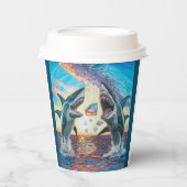 Glamour Chomp-Shark Breaching for Shiny Gems- Pappbecher (Vorderseite)