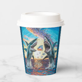 Glamour Chomp-Shark Breaching for Shiny Gems- Pappbecher