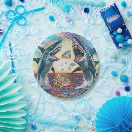 Glamour Chomp-Shark Breaching for Shiny Gems- Pappteller (Party)