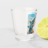 Glamour Chomp-Shark Breaching for Shiny Gems- Schnapsglas (Links)