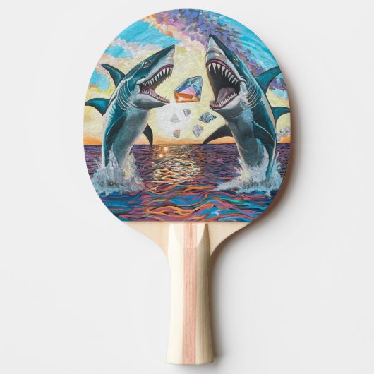 Glamour Chomp-Shark Breaching for Shiny Gems- Tischtennis Schläger (Vorderseite)