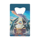 Glamour Chomp-Sharks Breaching for Shiny Gems- Geldbeutel Flaschenöffner (Vorderseite)