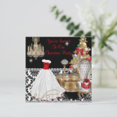 GLAMOUR CHRISTMAS-EINLADUNGEN EINLADUNG (Stehend Vorderseite)