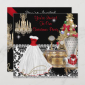 GLAMOUR CHRISTMAS-EINLADUNGEN EINLADUNG (Vorne/Hinten)