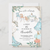 Glamour Cinderella Fairy Tale Carriage Einladung (Vorderseite)