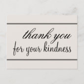 Glamour "Danke für Ihre Freundlichkeit" Postkarte (Vorderseite)