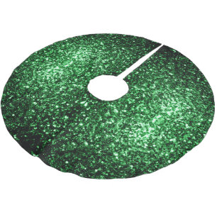 Glamour Dark Green Glitzer Glitzern Polyester Weihnachtsbaumdecke