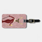 Glamour Deer in Marsala 2 Gepäckanhänger (Vorderseite horizontal)