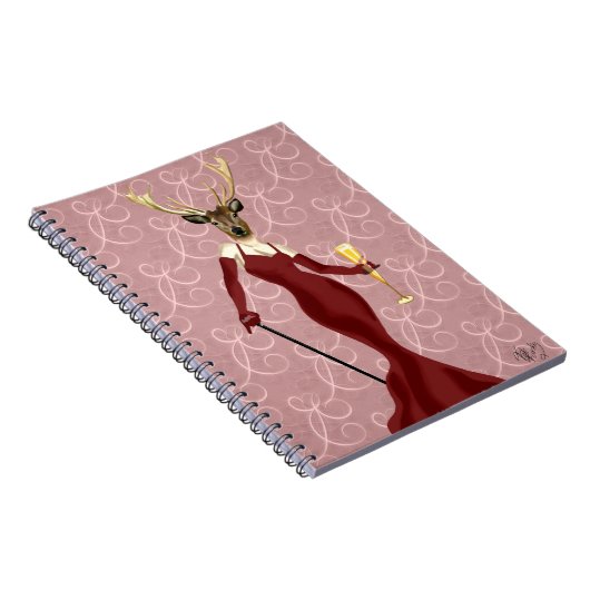 Glamour Deer in Marsala 2 Notizblock (Rechte Seite)