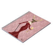 Glamour Deer in Marsala 2 Notizblock (Linke Seite)