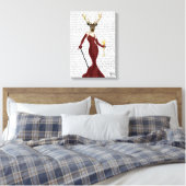 Glamour Deer in Marsala Leinwanddruck (Insitu (Schlafzimmer))