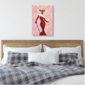 Glamour Deer in Marsala Leinwanddruck (Insitu (Schlafzimmer))