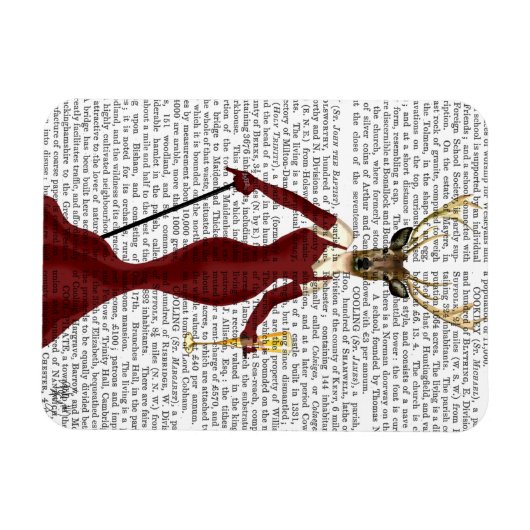 Glamour Deer in Marsala Magnet (Horizontal)