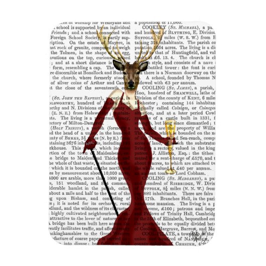 Glamour Deer in Marsala Magnet (Vertikal)
