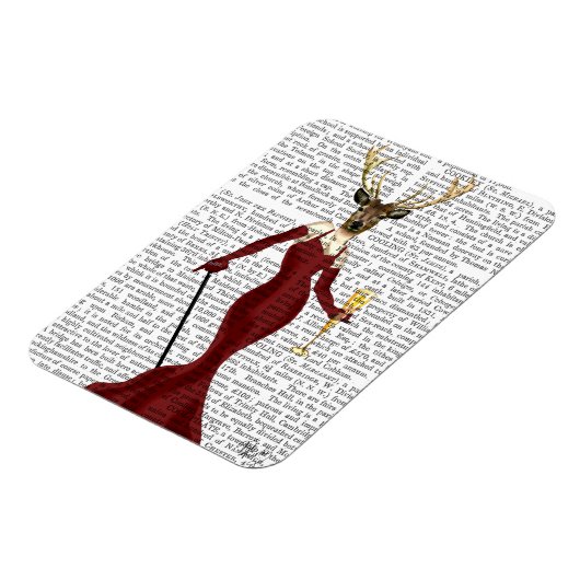 Glamour Deer in Marsala Magnet (Linke Seite)